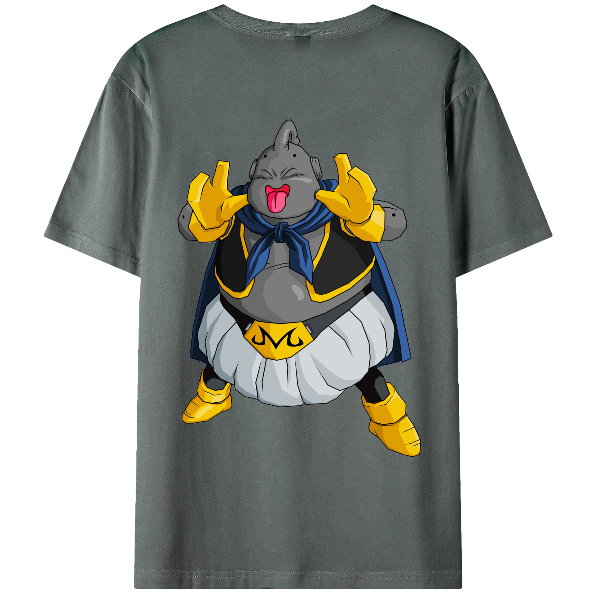 （画像用） ドラゴンボール 魔人ブウ DRAGON BALL Majin Buu 綿100％ メンズ半袖Tシャツ（バックプリント） 通気性